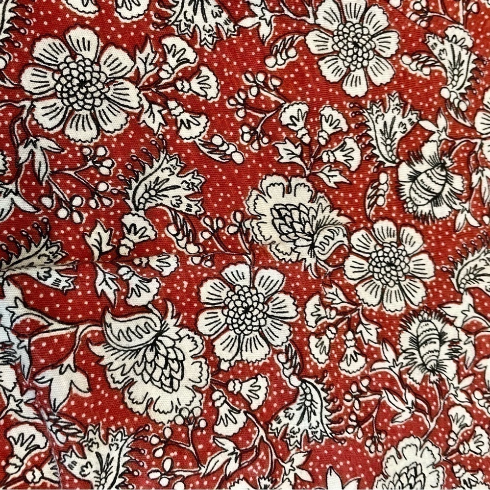 LOFT Vintage Soft Floral Tie Knot Short Sleeve Top - Picture 5 of 7